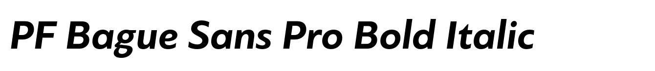 PF Bague Sans Pro Bold Italic